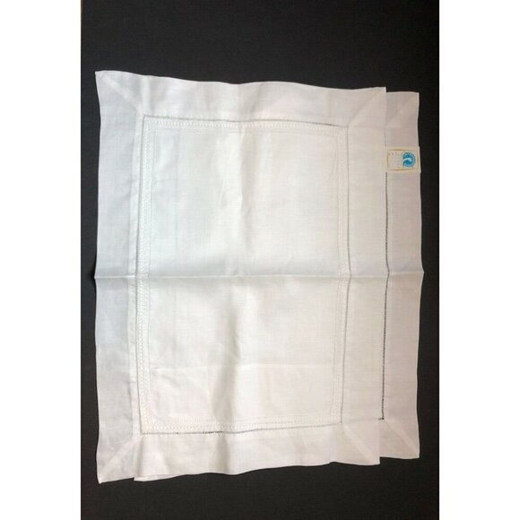 Clever Fingers Linen White Cutwork Bread Roll Muffin Covers lot of 2 NEW GIFT - Picture 5 of 6